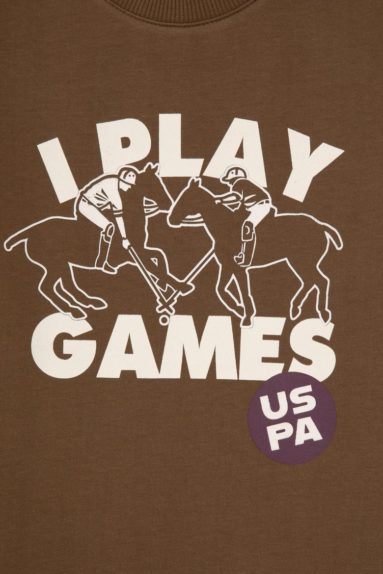 Erkek Çocuk Haki Bisiklet Yaka Sweatshirt - 50311149007