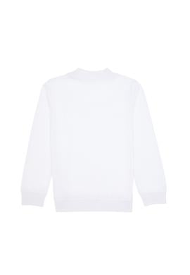 Erkek Çocuk Beyaz Basic Bisiklet Yaka Sweatshirt - 50314971035