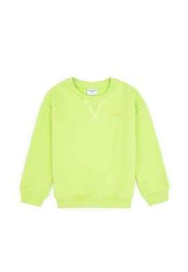 Erkek Çocuk Yeşil Bisiklet Yaka Basic Sweatshirt - 50313829122