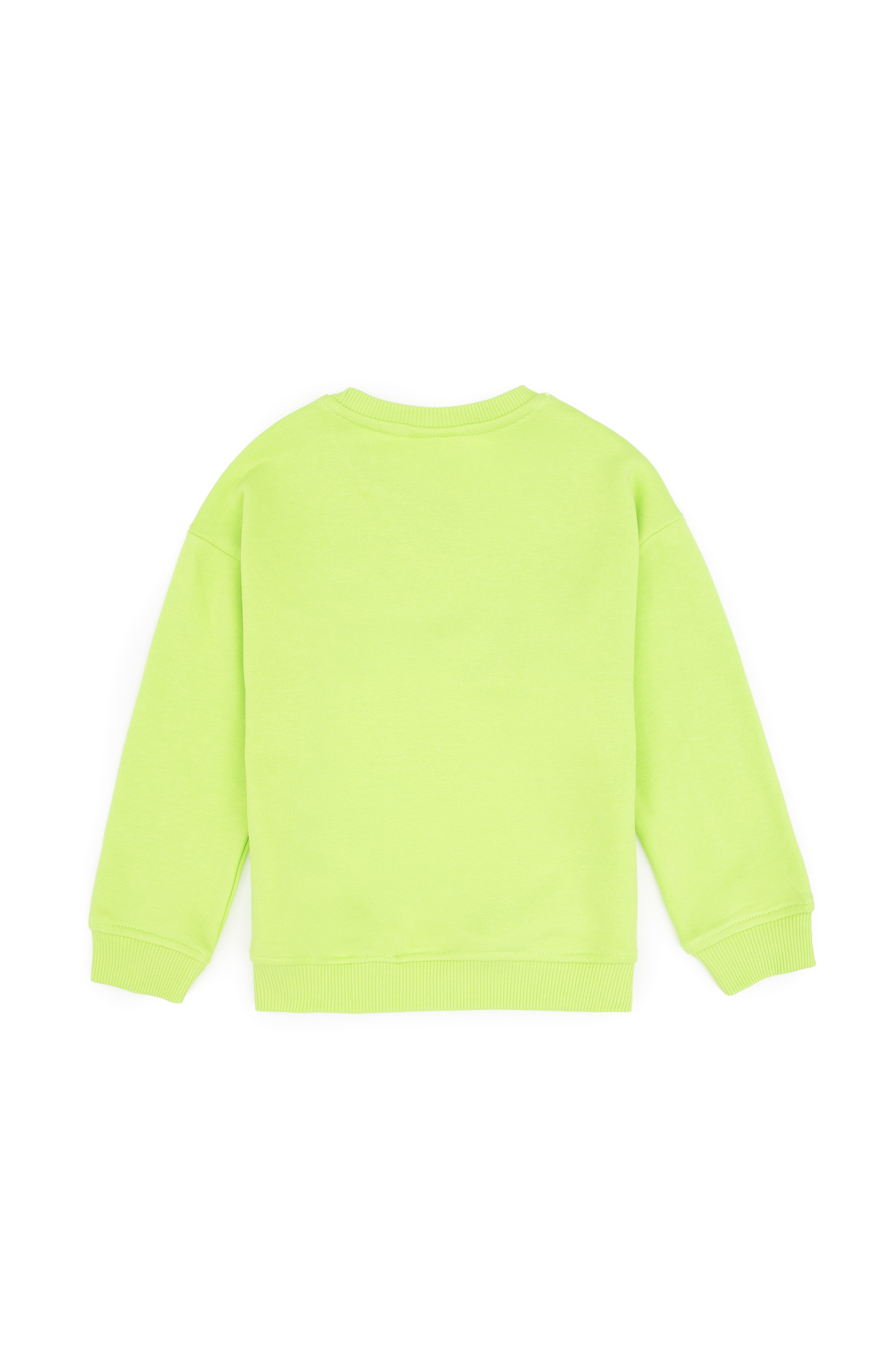 Erkek Çocuk Yeşil Bisiklet Yaka Basic Sweatshirt - Image 4
