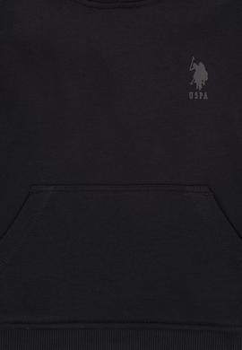 Erkek Çocuk Siyah Kapüşonlu Basic Sweatshirt - 50313941066