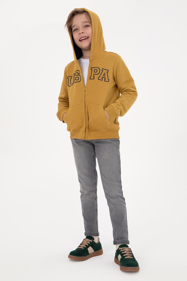 Erkek Çocuk Hardal Örme Hırka