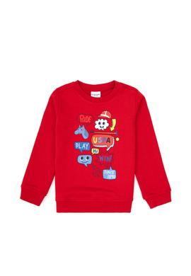 Erkek Çocuk Kırmızı Bisiklet Yaka Sweatshirt - 50316519002