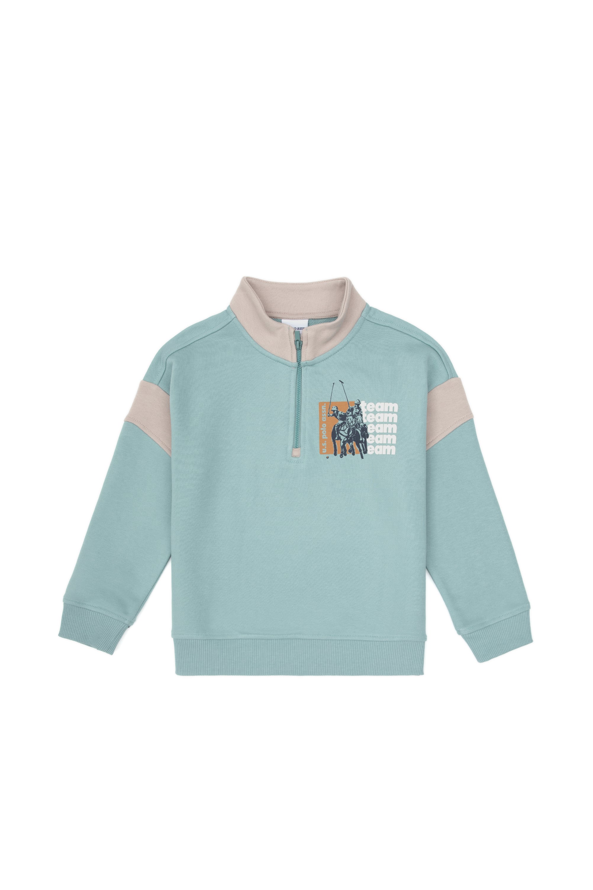 Erkek Çocuk Mint Yarım Fermuarlı Sweatshirt - 50316610005