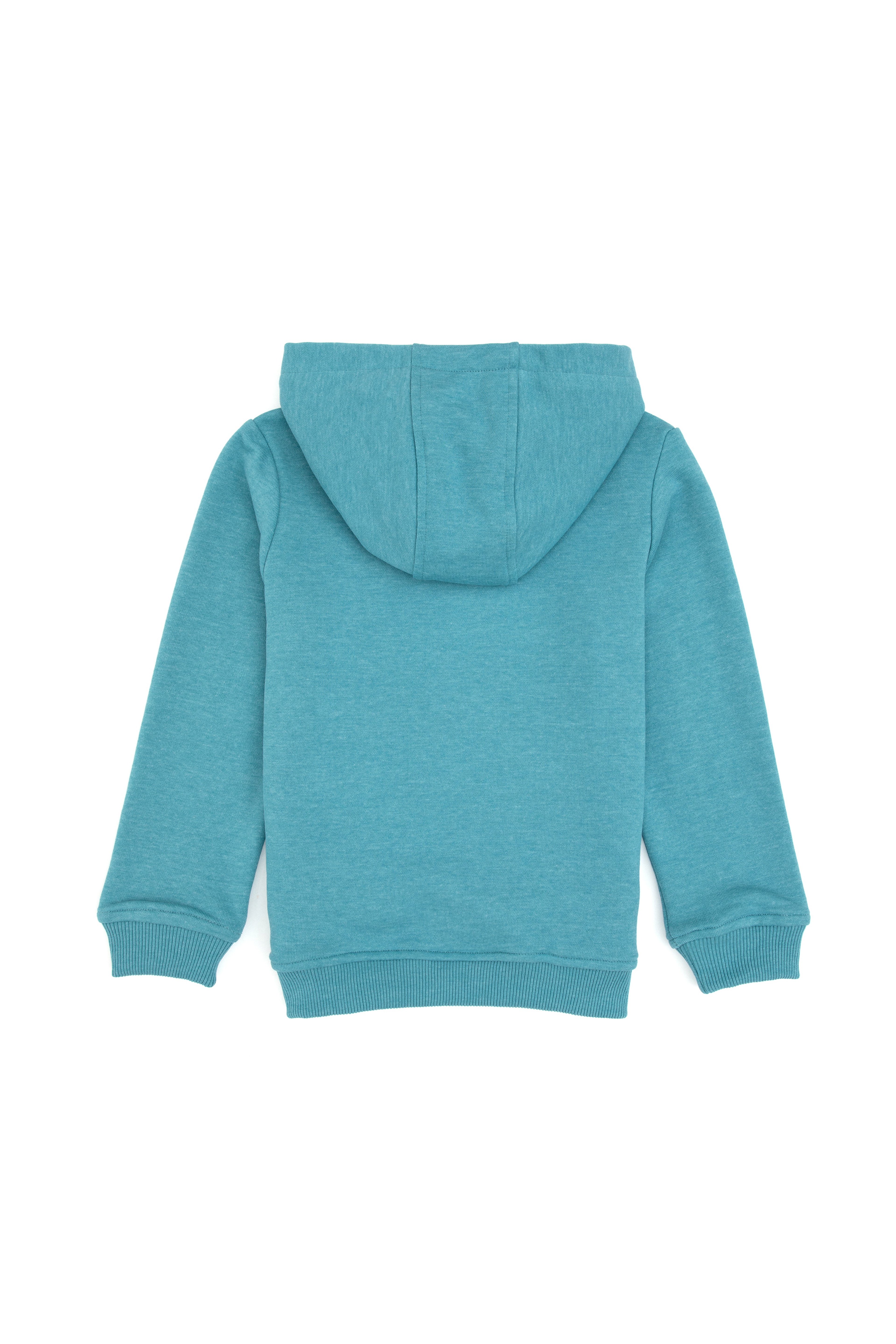Erkek Çocuk Mint Melanj Kapüşonlu Basic Sweatshirt