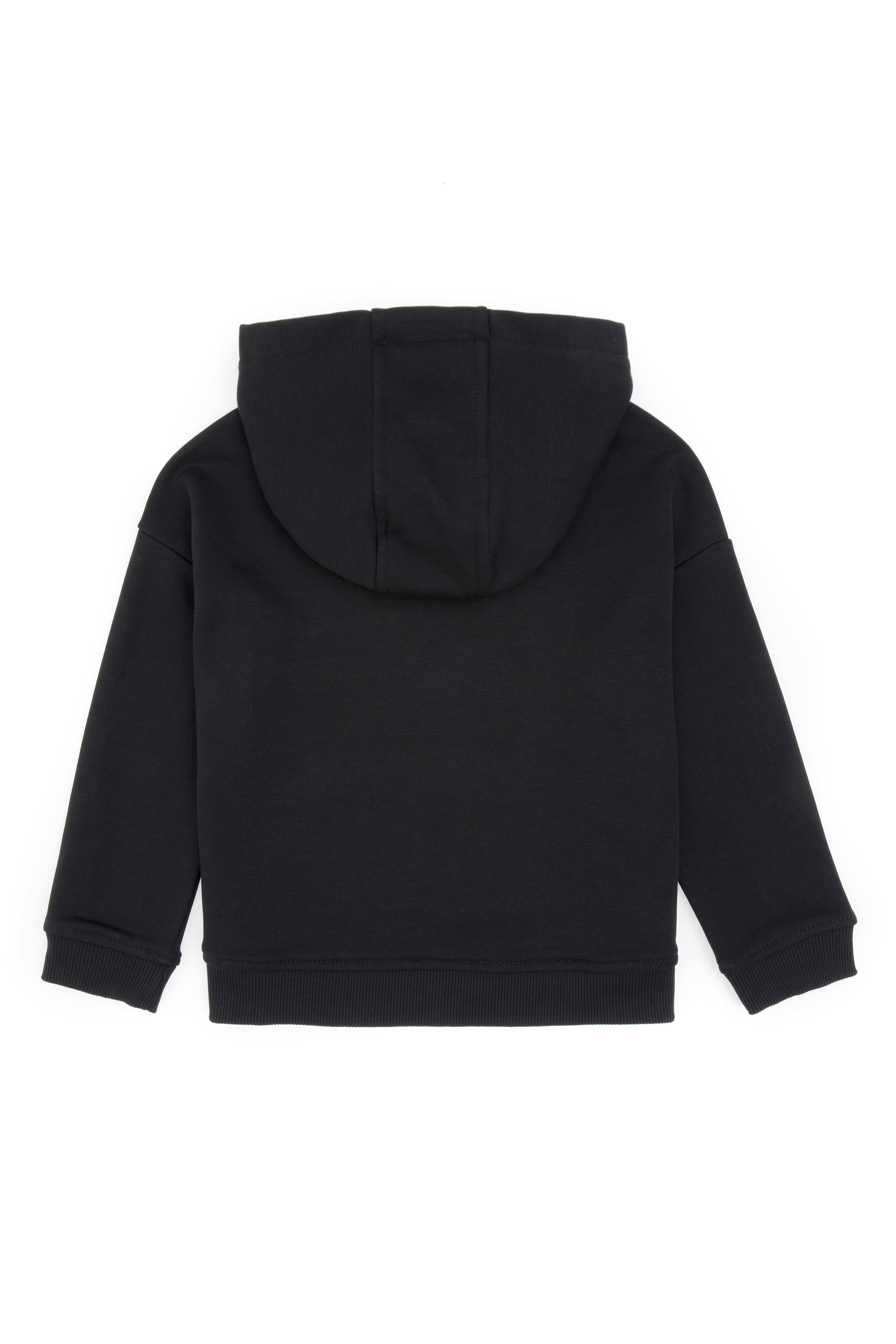 Erkek Çocuk Siyah Kapüşonlu Basic Sweatshirt - Image 4