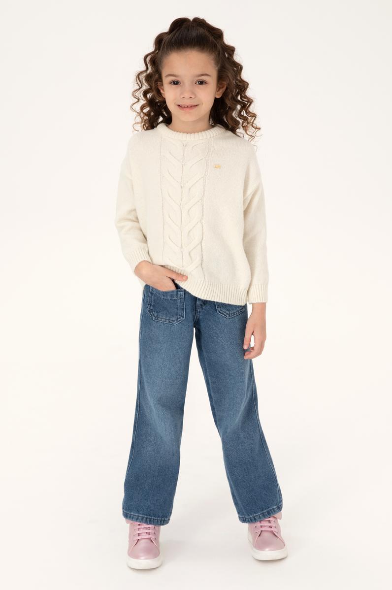 Kız Çocuk Krem Kazak