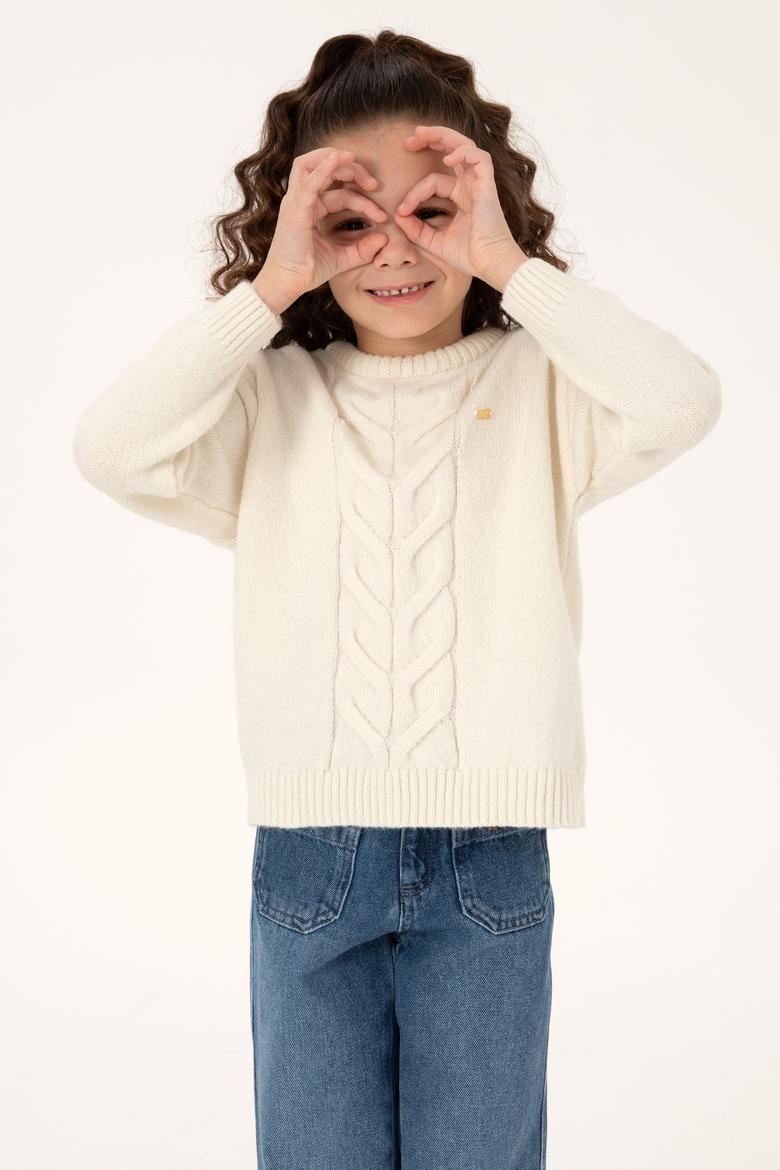 Kız Çocuk Krem Kazak