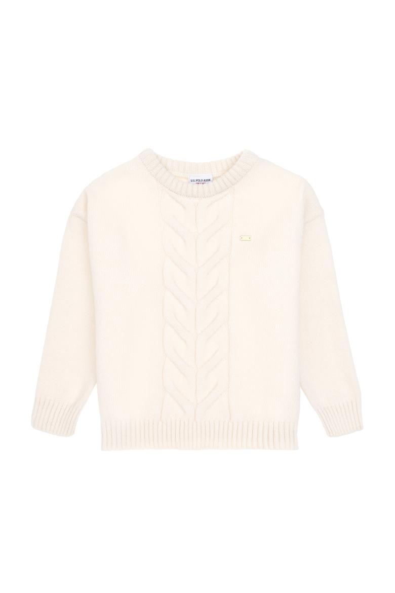 Kız Çocuk Krem Kazak - 50316278009