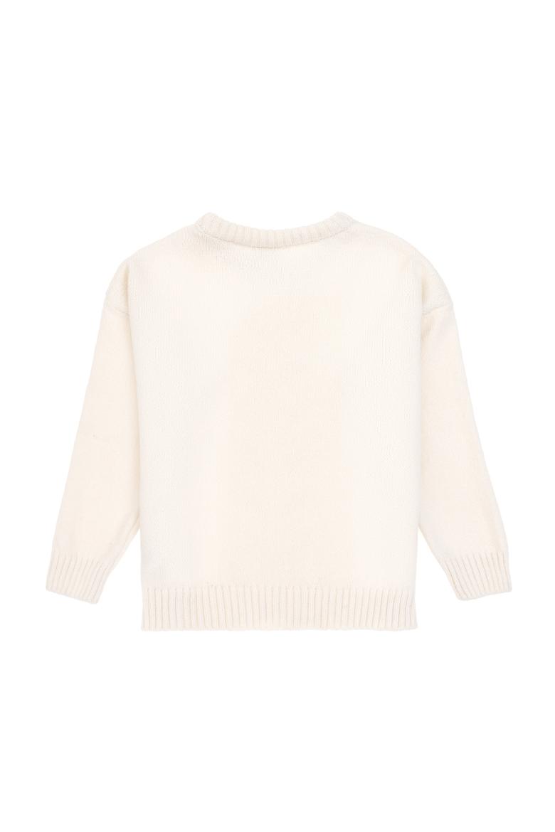 Kız Çocuk Krem Kazak - 50316278009