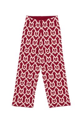 Kız Çocuk Koyu Frambuaz Triko Pantolon - 50316834007