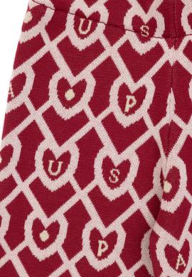 Kız Çocuk Koyu Frambuaz Triko Pantolon - 50316834007