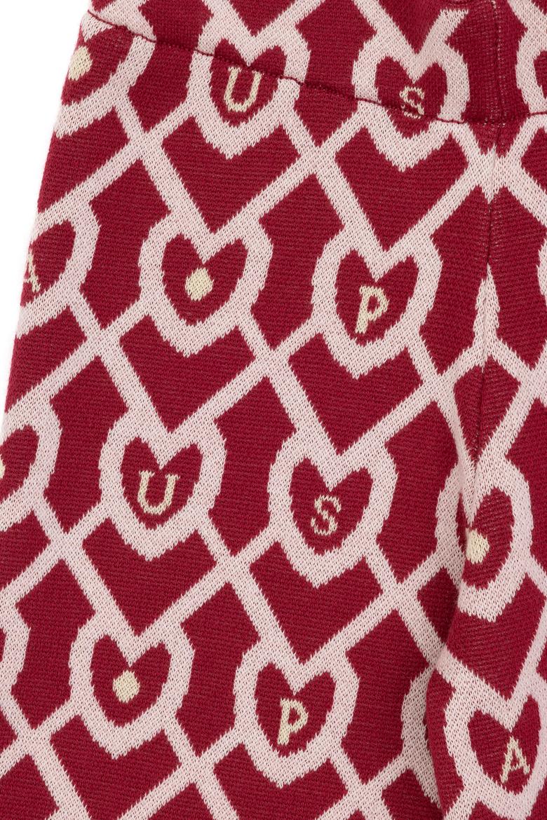 Kız Çocuk Koyu Frambuaz Triko Pantolon - 50316834007