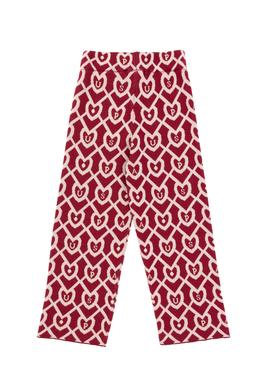 Kız Çocuk Koyu Frambuaz Triko Pantolon - 50316834007