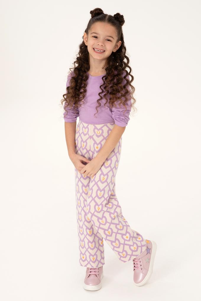 Kız Çocuk Krem Triko Pantolon