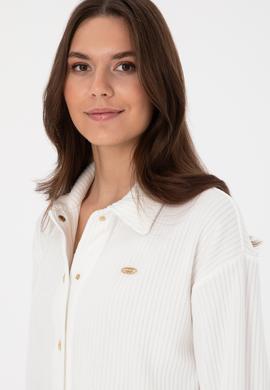 Kadın Krem Örme Gömlek - 50299009004