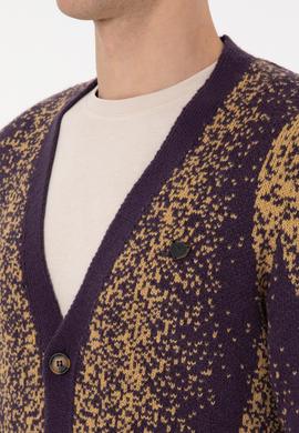 Erkek Mürdüm Triko Hırka - 50308240017