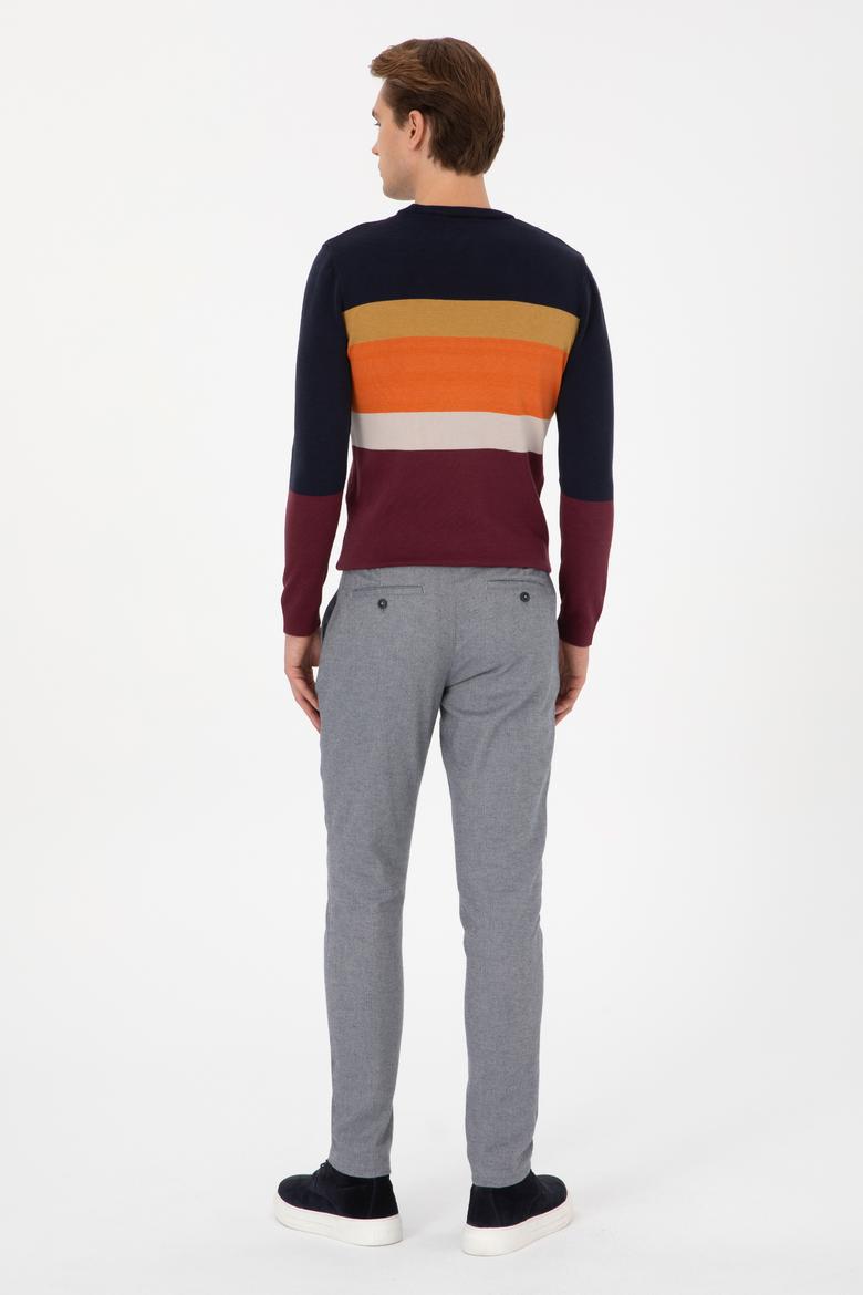 Erkek Slim Fit Saks Kanvas Pantolon - 50309900122