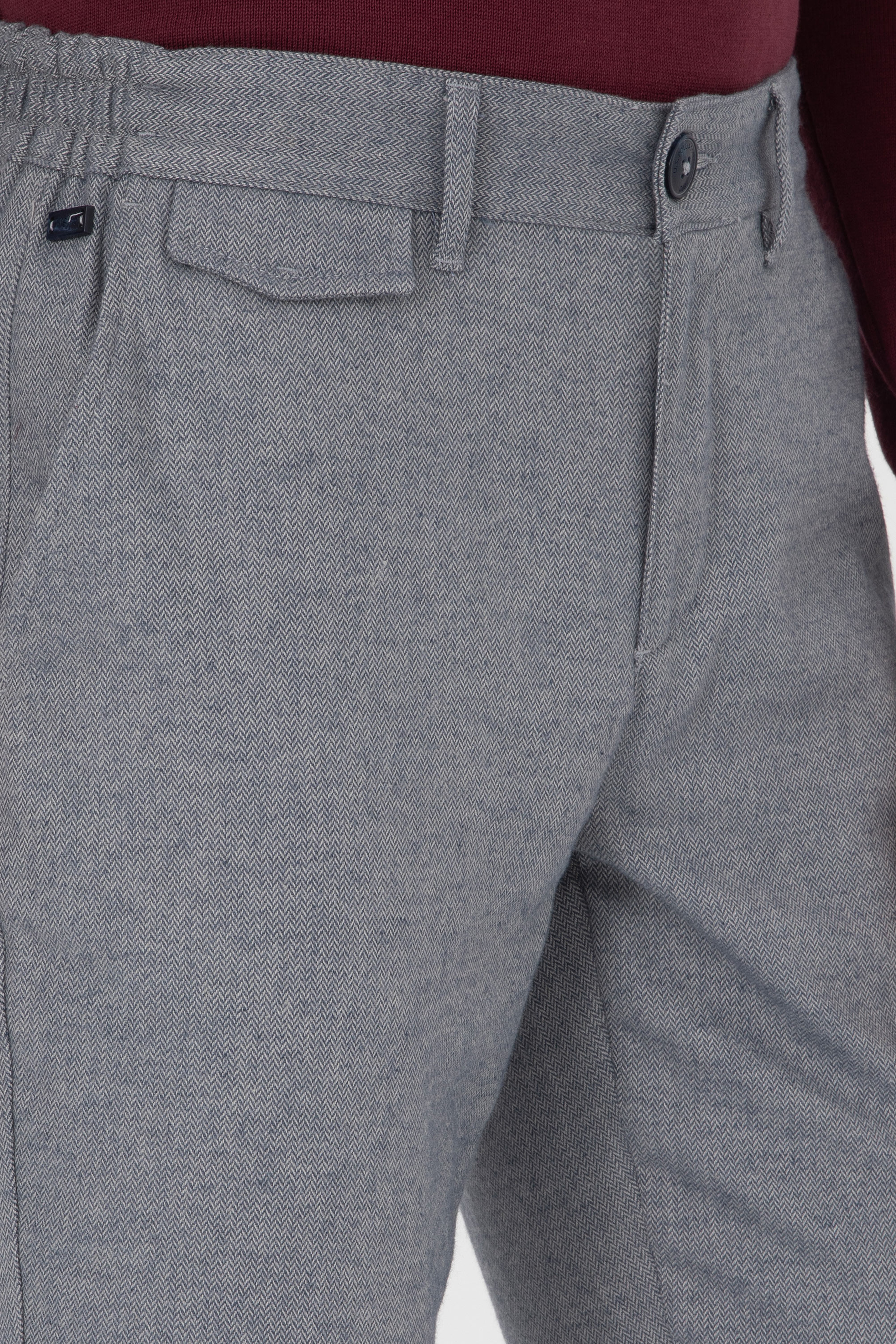 Erkek Slim Fit Saks Kanvas Pantolon