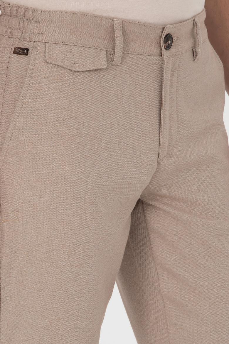 Erkek Slim Fit Camel Kanvas Pantolon - 50309900031