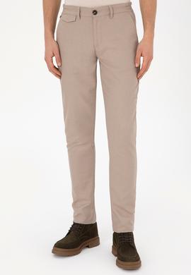 Erkek Slim Fit Camel Kanvas Pantolon - 50309900031