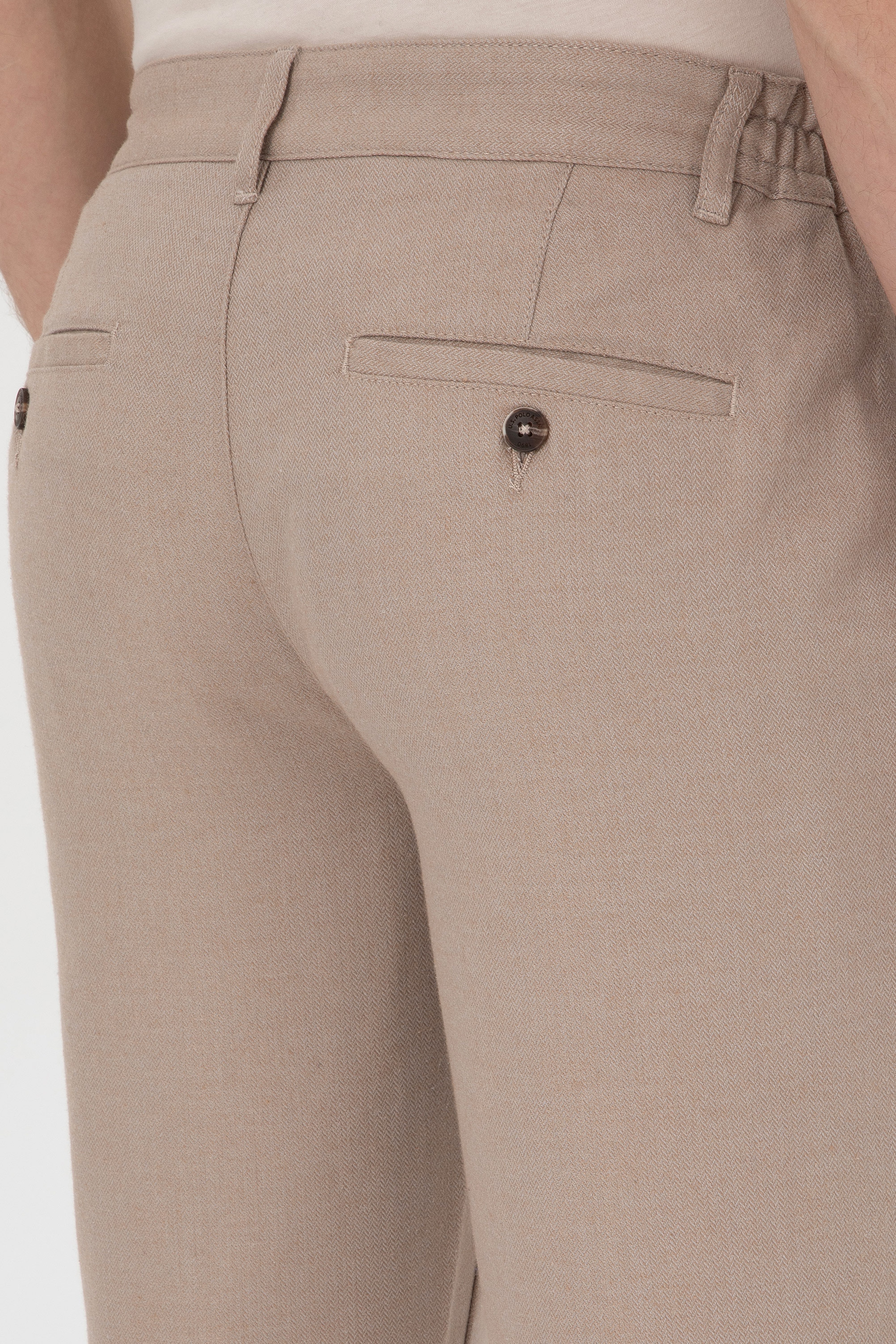 Erkek Slim Fit Camel Kanvas Pantolon - Image 6