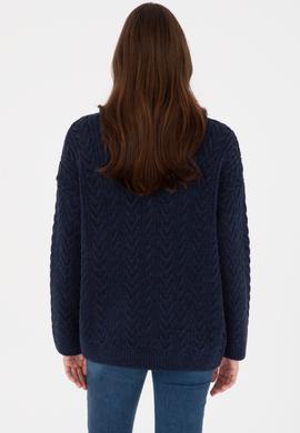 Kadın Lacivert Triko Hırka - 50314775017