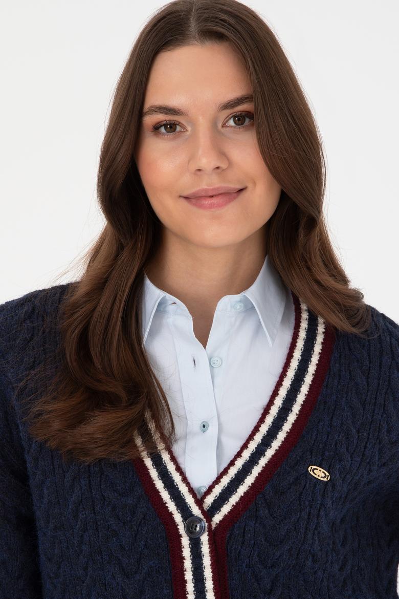 Kadın Lacivert Triko Hırka - 50314775017