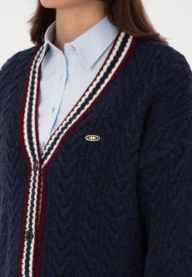 Kadın Lacivert Triko Hırka - 50314775017