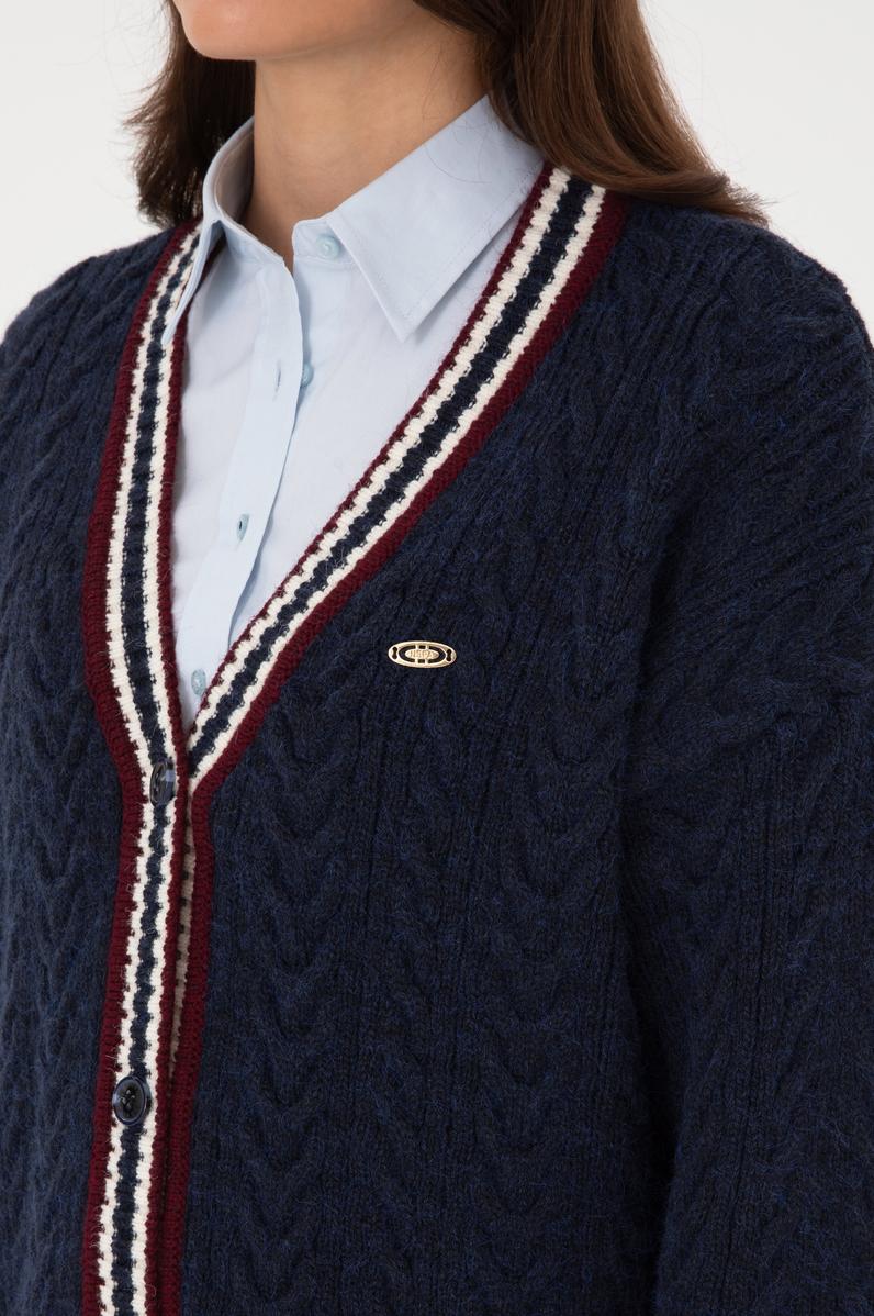 Kadın Lacivert Triko Hırka