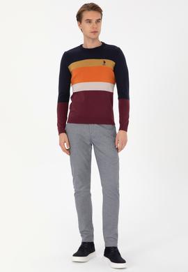 Erkek Slim Fit Saks Kanvas Pantolon - 50309900122