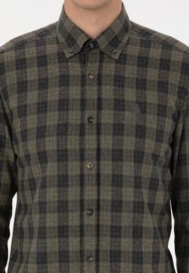 Erkek Açık Haki Uzun Kollu Gömlek - 50308482006