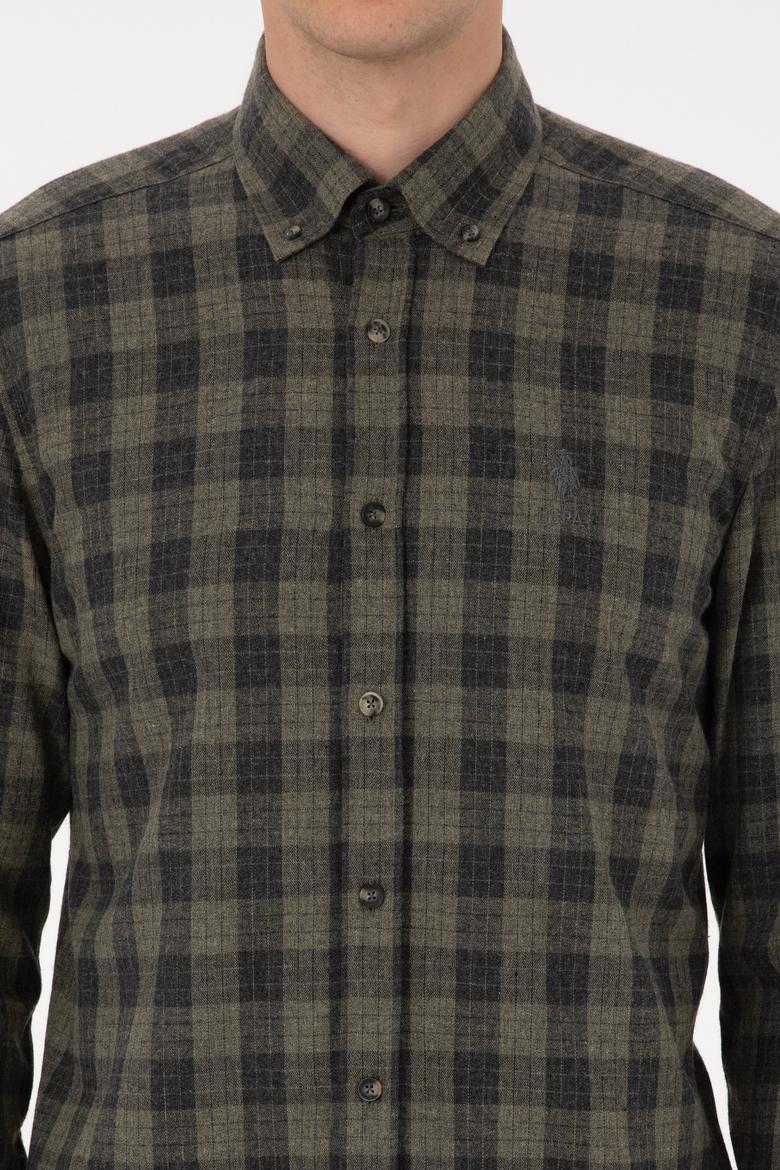 Erkek Açık Haki Uzun Kollu Gömlek - 50308482006