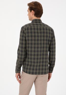 Erkek Açık Haki Uzun Kollu Gömlek - 50308482006