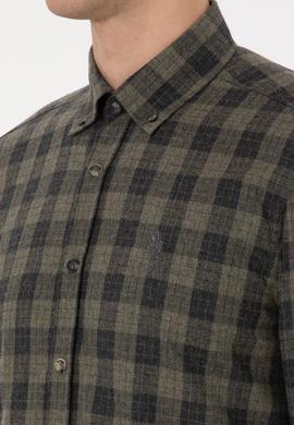 Erkek Açık Haki Uzun Kollu Gömlek - 50308482006