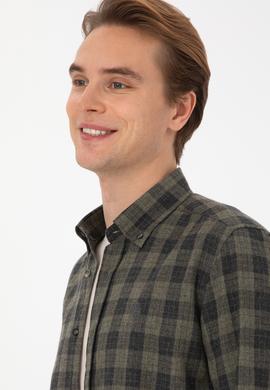 Erkek Açık Haki Uzun Kollu Gömlek - 50308482006