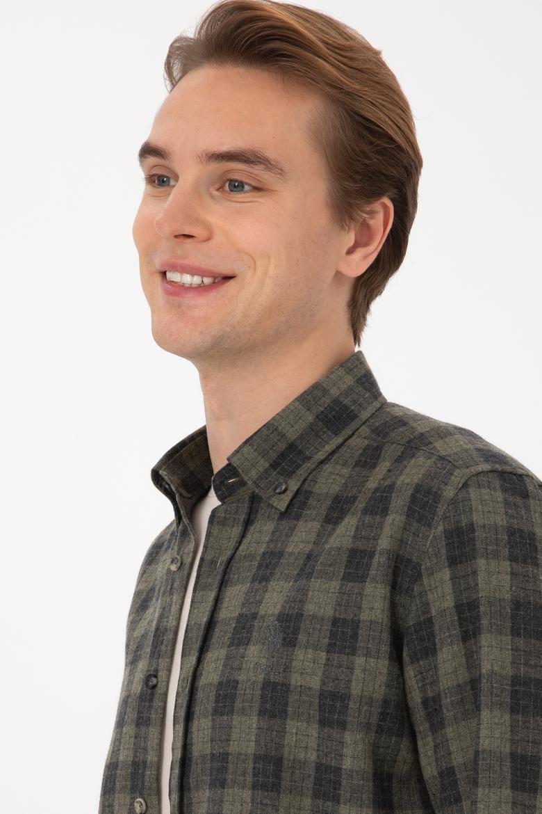 Erkek Açık Haki Uzun Kollu Gömlek - 50308482006