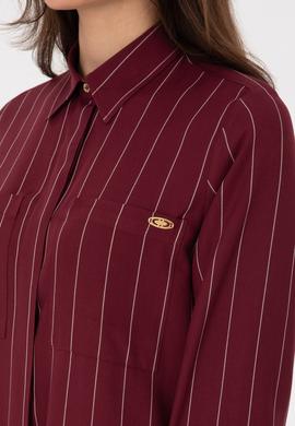 Kadın Bordo Dokuma Elbise - 50317631010