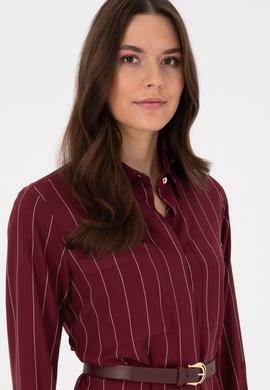 Kadın Bordo Dokuma Elbise - 50317631010