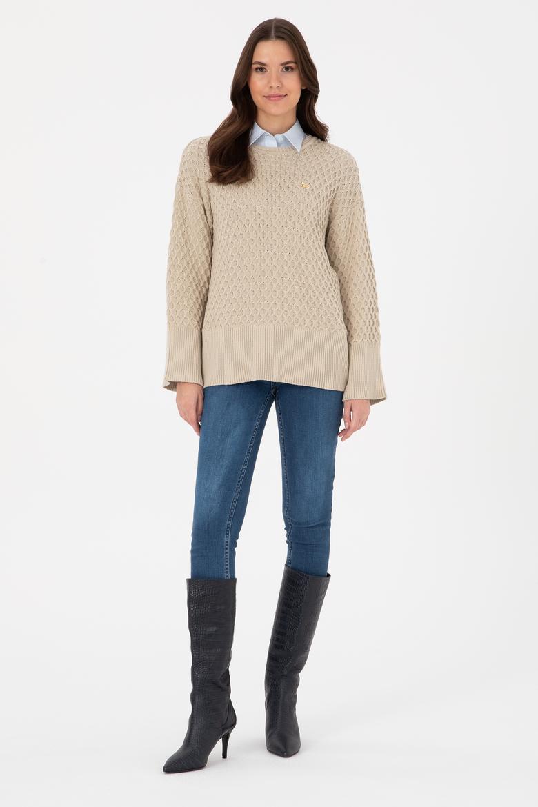 Kadın Açık Haki Kazak - 50314698004