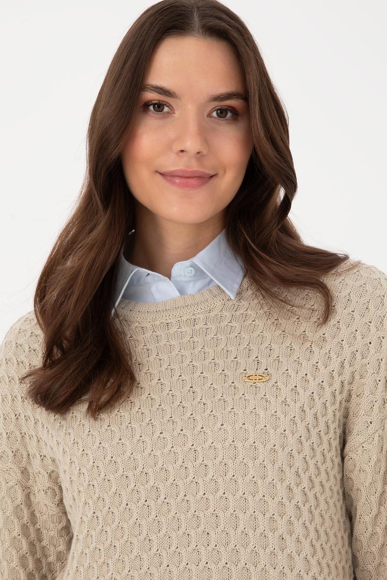 Kadın Açık Haki Kazak - 50314698004