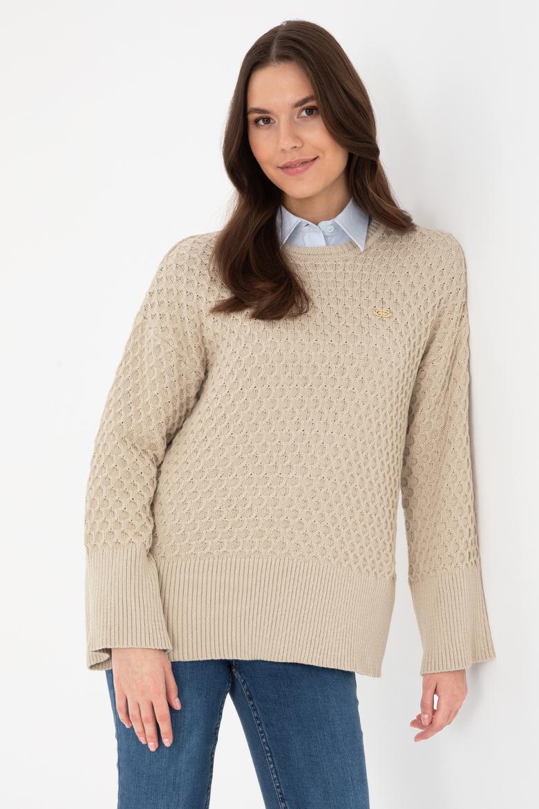 Kadın Açık Haki Kazak - 50314698004