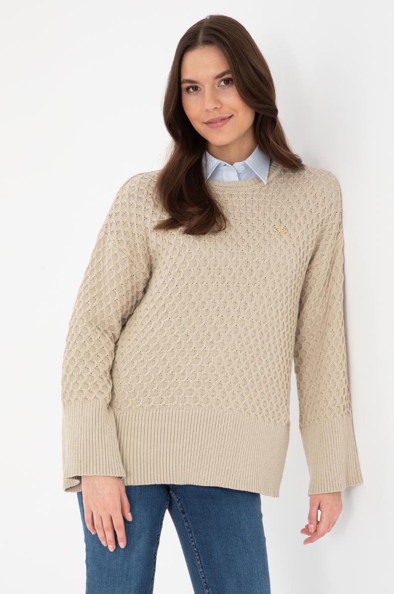 Kadın Açık Haki Kazak