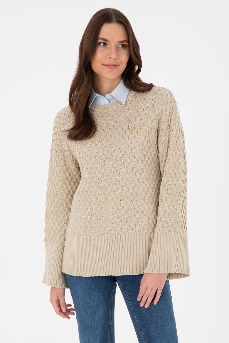 Kadın Açık Haki Kazak