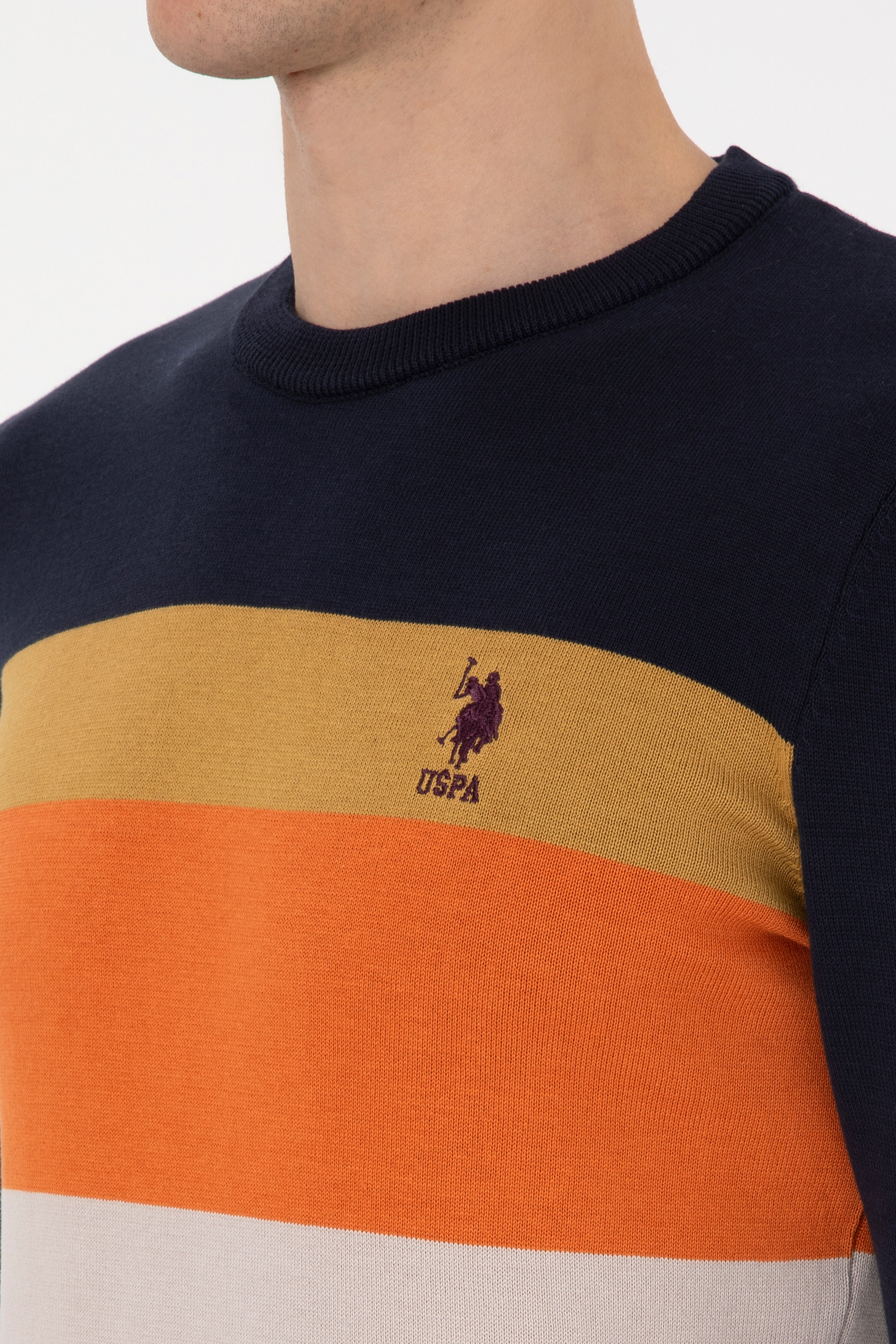Erkek Regular Fit Bisiklet Yaka Lacivert Kazak - Image 7