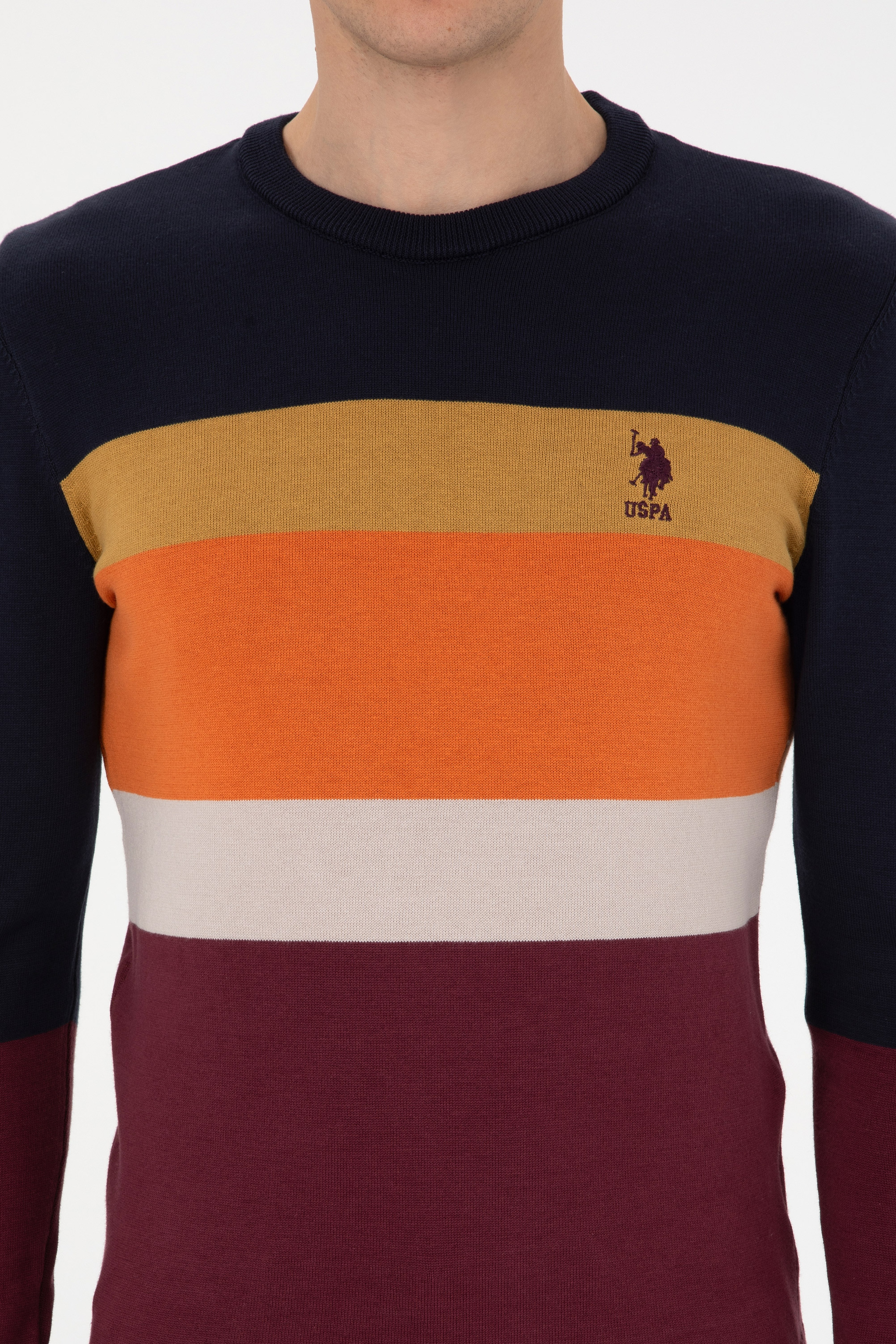 Erkek Regular Fit Bisiklet Yaka Lacivert Kazak - Image 6
