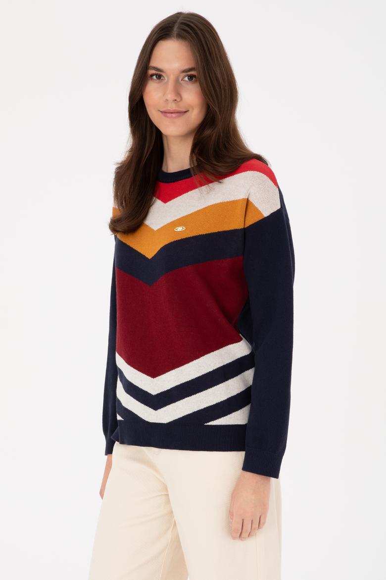 Kadın Bordo Kazak - 50309612006