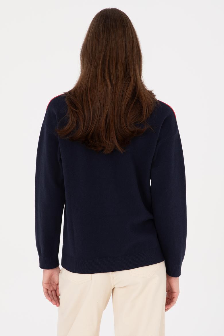 Kadın Bordo Kazak - 50309612006