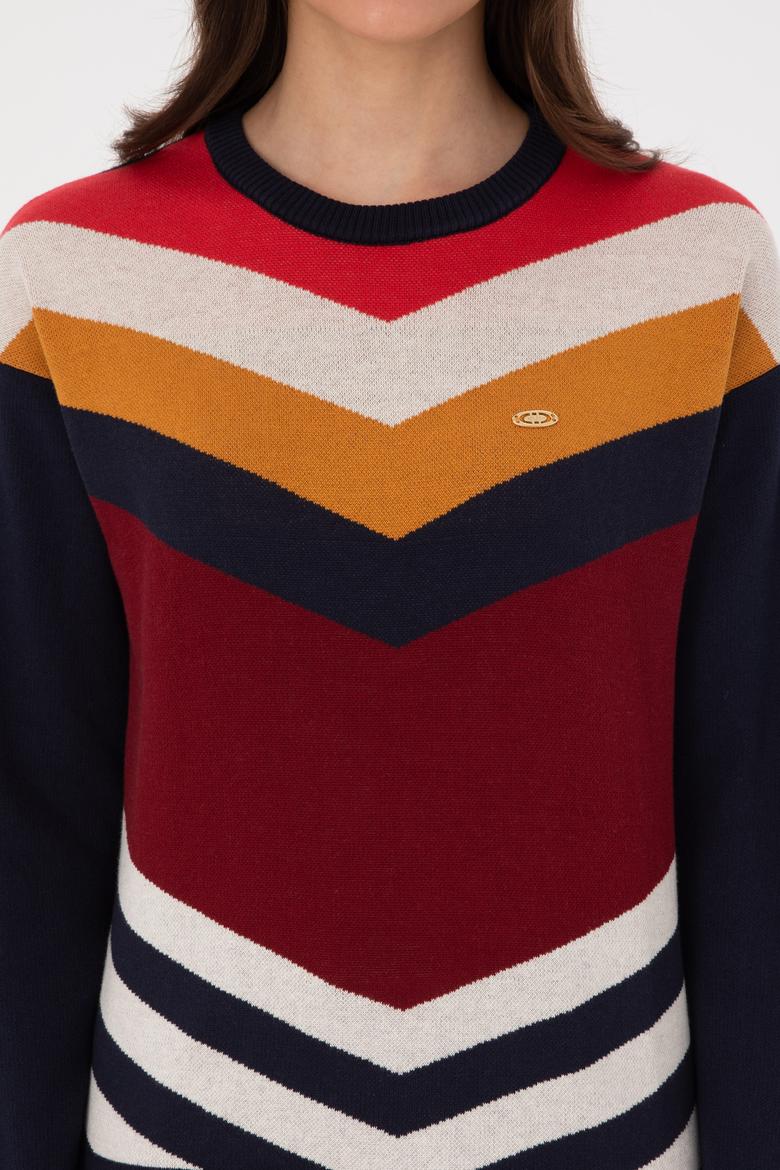 Kadın Bordo Kazak - 50309612006