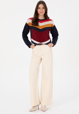 Kadın Bordo Kazak - 50309612006